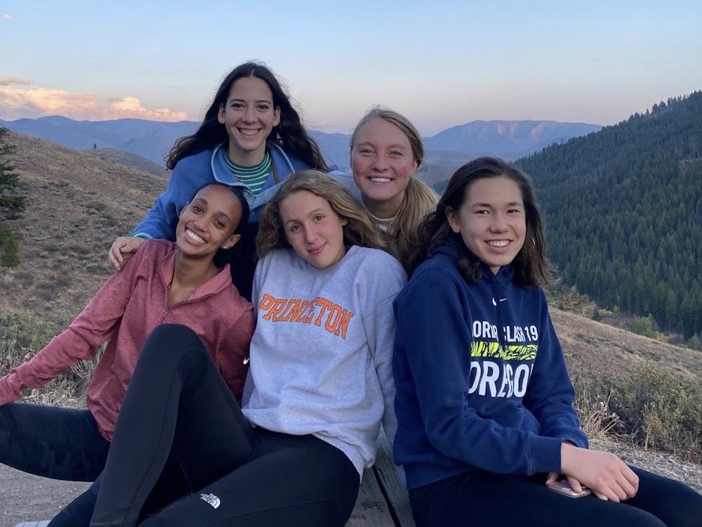 Tsion Yared and her ’24 teammates in Bend, Oregon. From left to right: Yared, Luci Doogan, Madeleine Burns, Isabel Max, and Lucy Huelskamp.
Courtesy of Tsion Yared