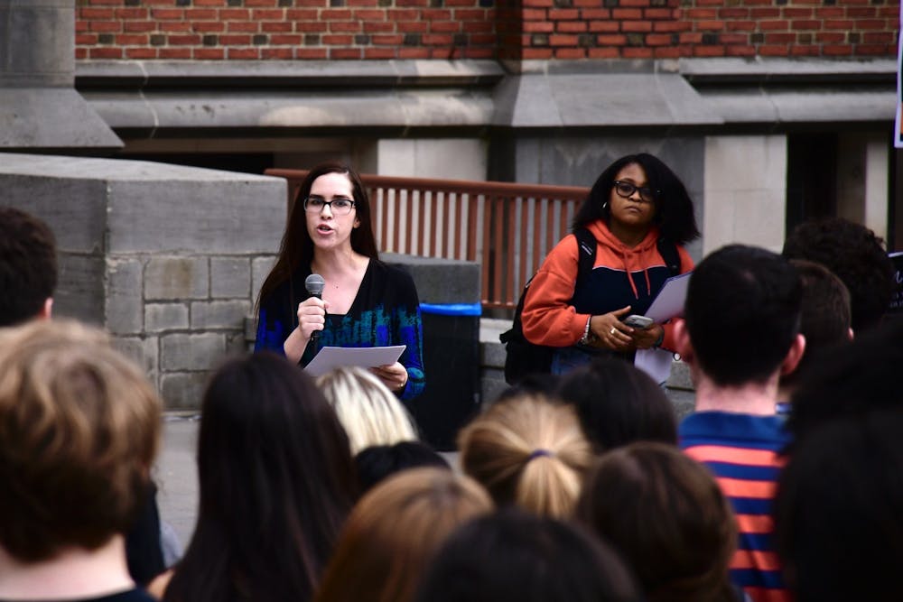 <h6>In May 2019, SPEAR led a walk-out protest.</h6>
<h6>Jon Ort / The Daily Princetonian</h6>