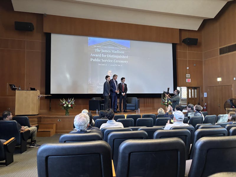 Former West Virginia Sen. Joe Manchin III awarded James Madison Award in Whig-Clio Ceremony