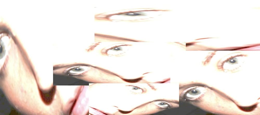 A collage of women’s faces and eyes.