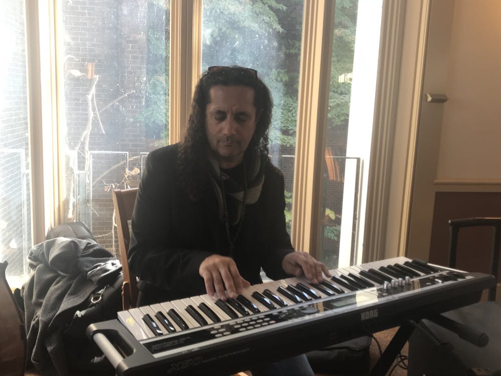 Di Mura often plays keyboard during Forbes Sunday brunch