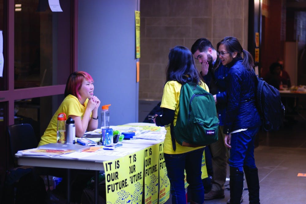 Tabling during the day of action