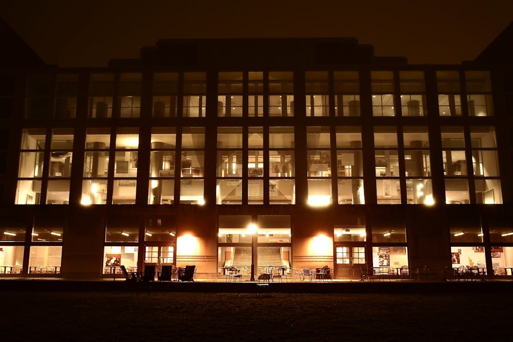 Frist Campus Center at night