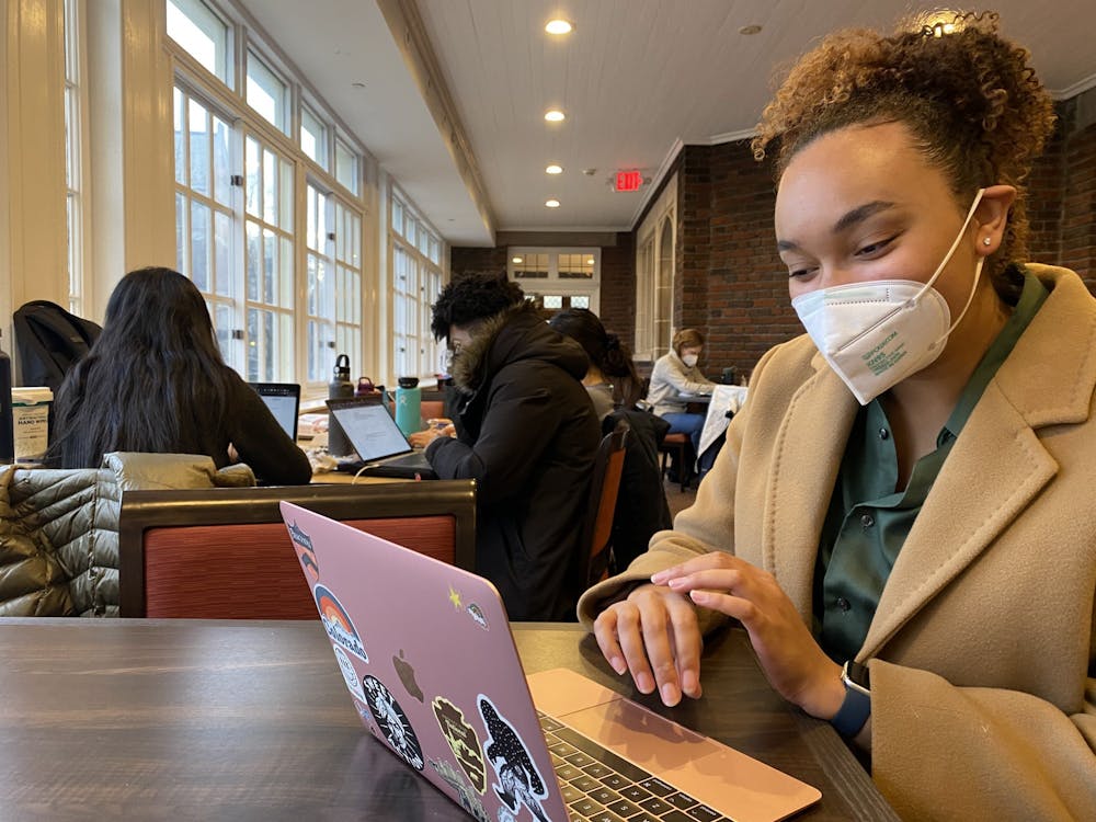 <h5>Students brace for midterm season's grind in Campus Club.</h5>
<h6>Ian Fridman / The Daily Princetonian</h6>