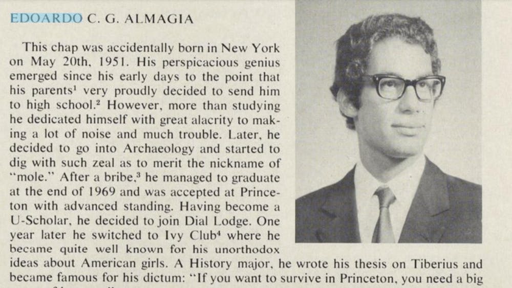 Almagià featured in the Freshman Herald in 1973