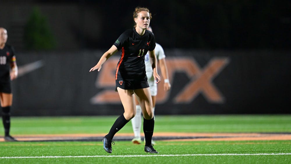 <h5>First-year Kate Toomey scored the first goal of the game for the Tigers.&nbsp;</h5>
<h6><a href="https://goprincetontigers.com/sports/womens-soccer/roster/kate-toomey/19831" target="_self">Courtesy of GoPrincetonTigers.</a></h6>
