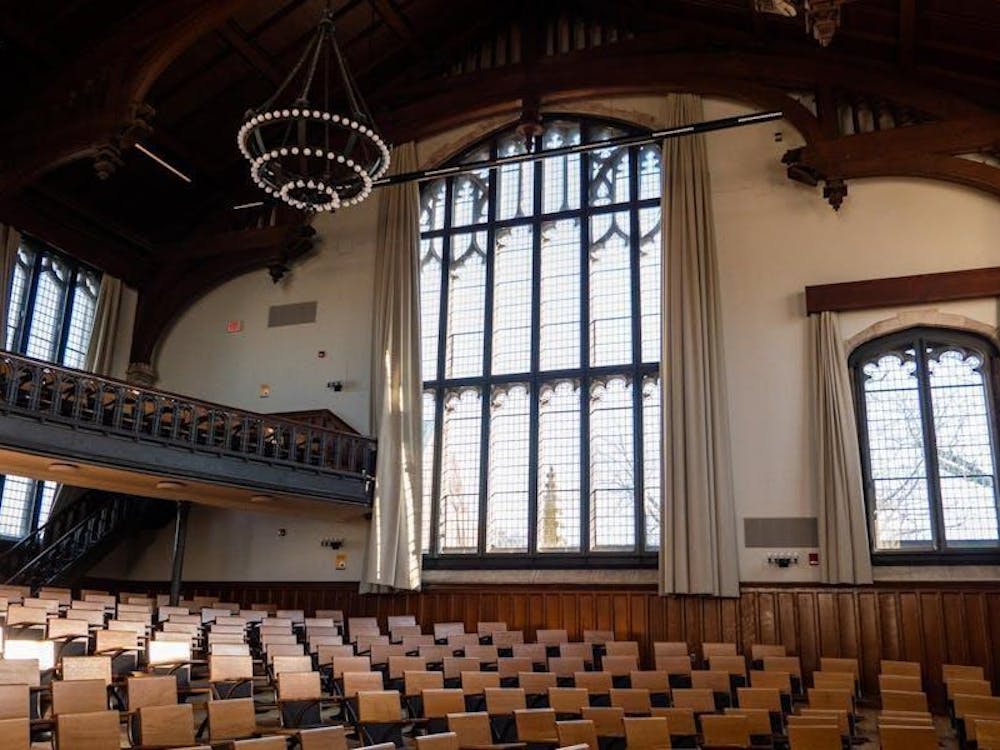 A large lecture hall.