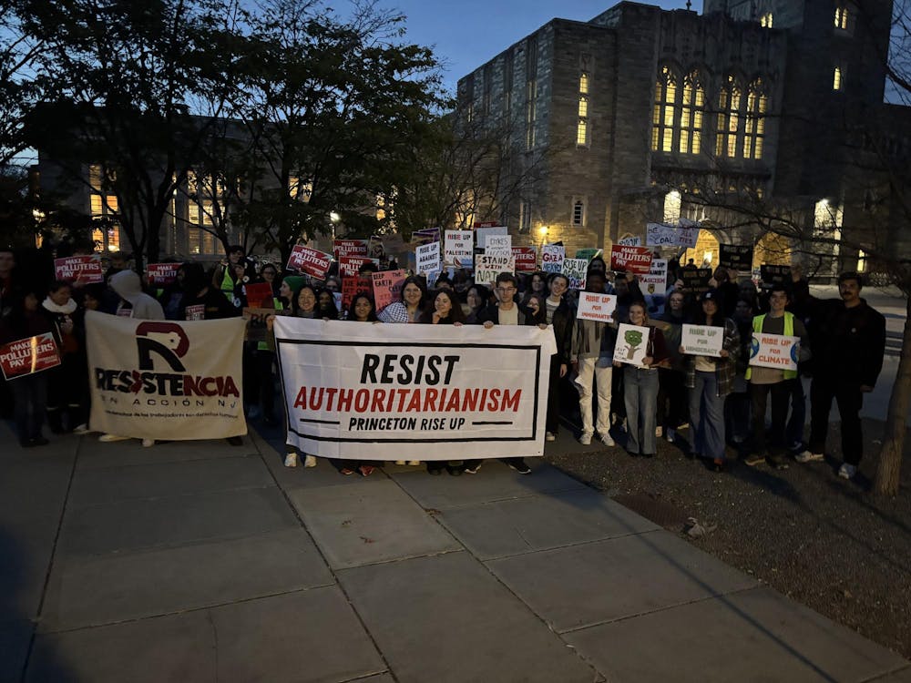 Protest with many people and resist authoritarianism sign. 