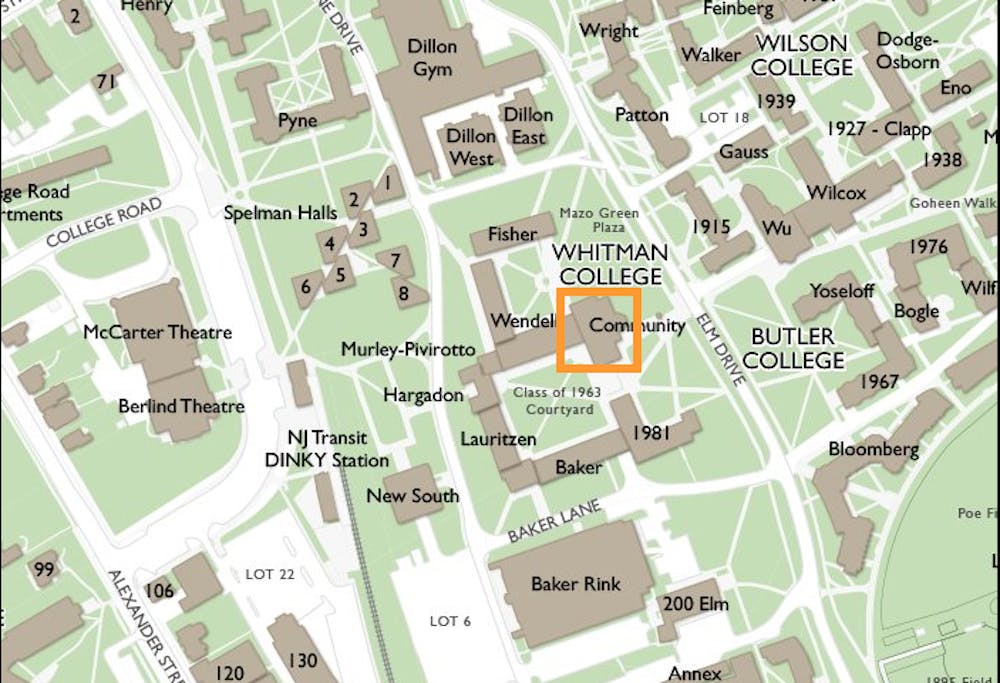  Courtesy of Princeton Campus Map