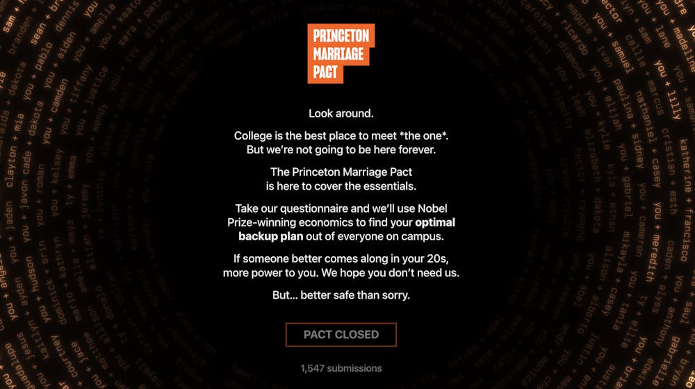The 2025 Princeton Marriage Pact concluded on Tuesday.
Shane McCauley / The Daily Princetonian