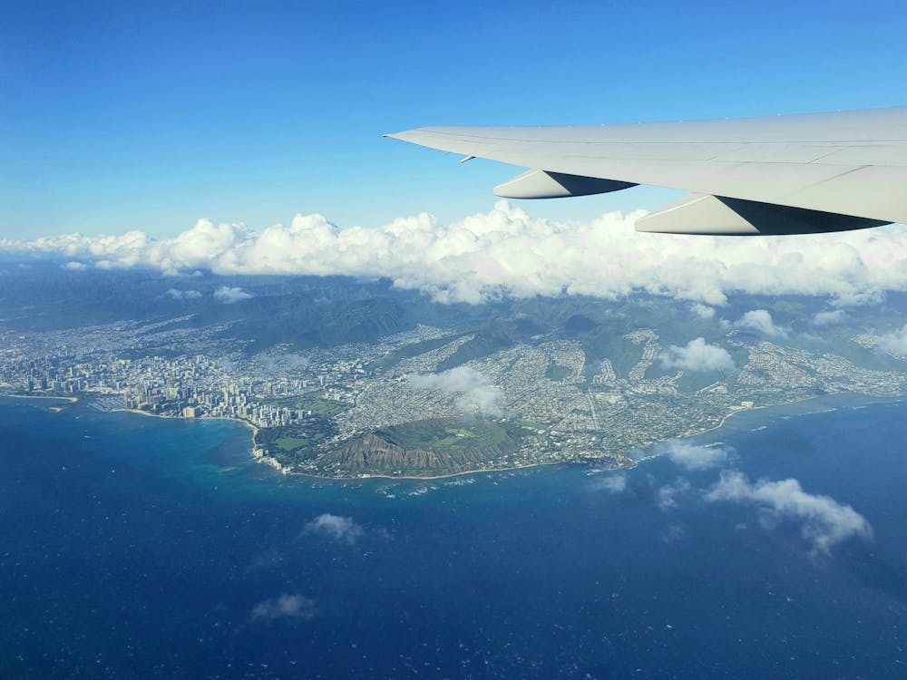 An aerial view of the Hawaiian island of Oahu, including the Waikīkī skyline.
Albert Jiang / The Daily Princetonian
