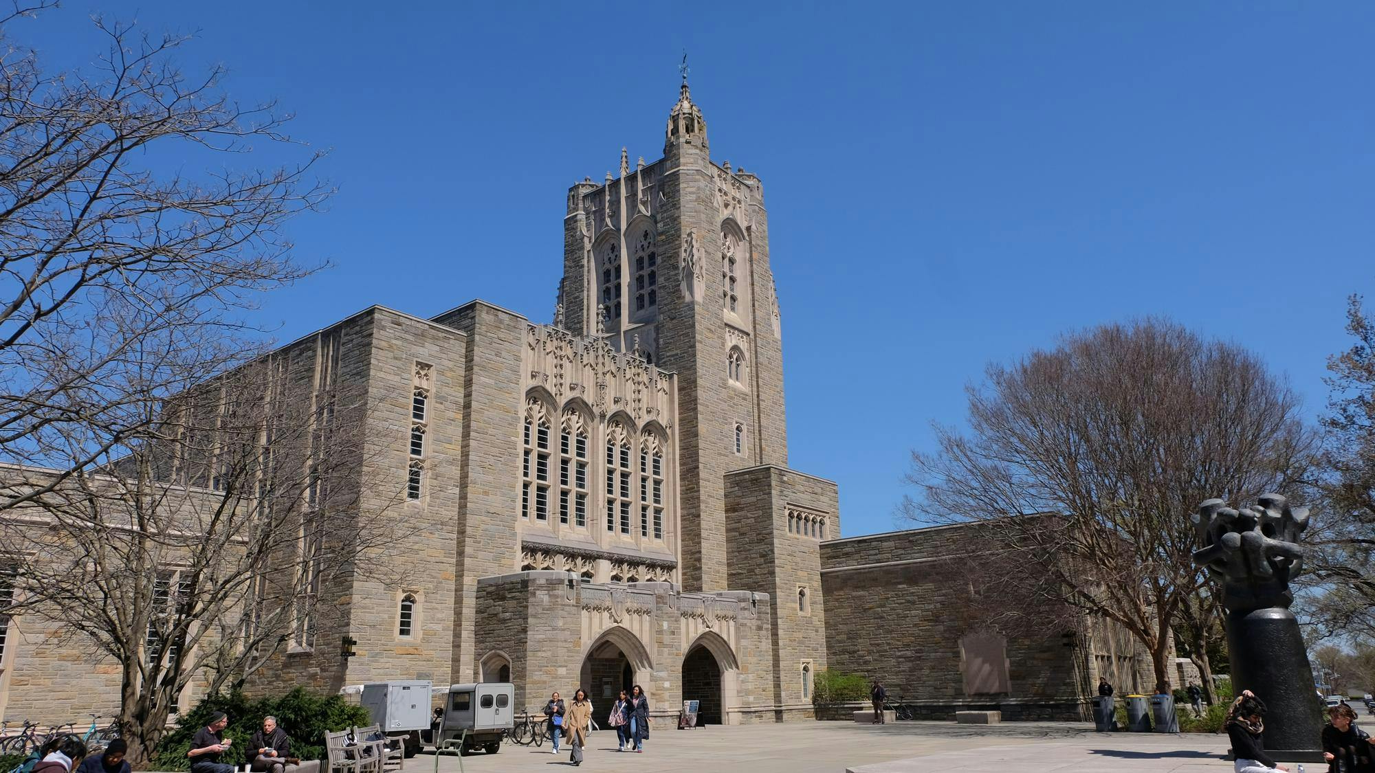 Firestone library in the winter. 