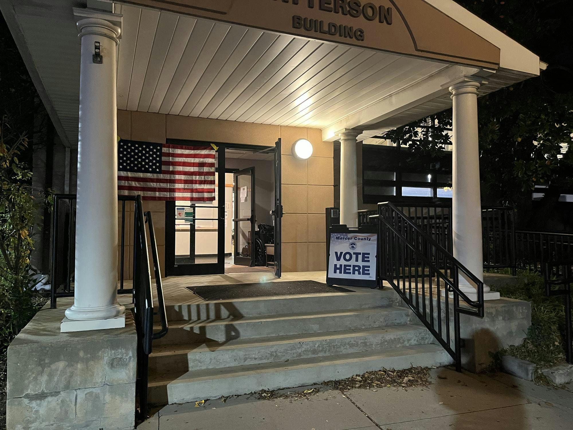 Mercer County polling place on election night. 