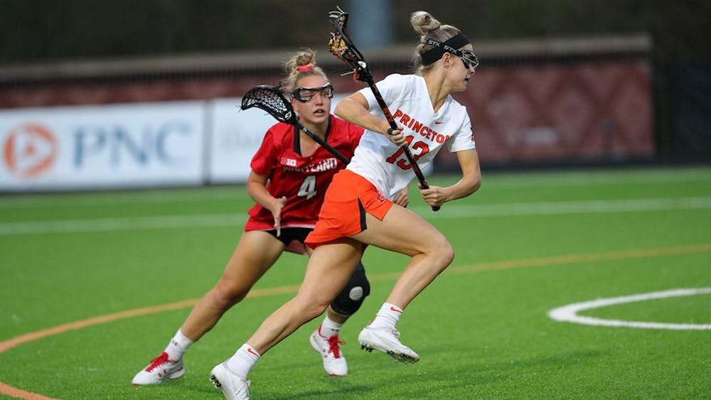 <h5>Junior attack Kate Mulham was the only player with more than one goal for the Tigers, finishing with five.</h5>
<h6>Courtesy of GoPrincetonTigers.</h6>
