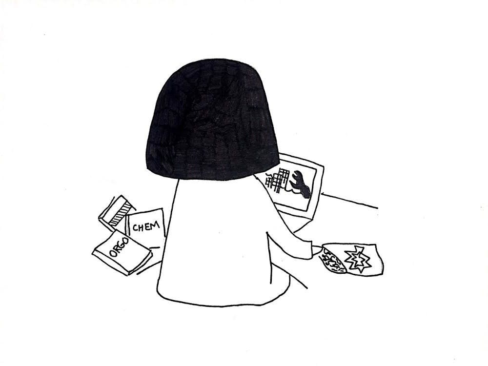 _Weekend Studying,_ Lizzie Buehler '17