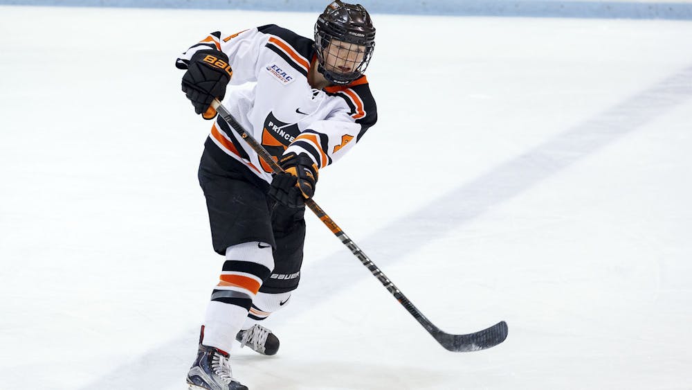 <h5>Claire Thompson ’20 on the ice</h5>
<h6>Shelley M. Szwast / <strong>goprincetontigers.com</strong></h6>