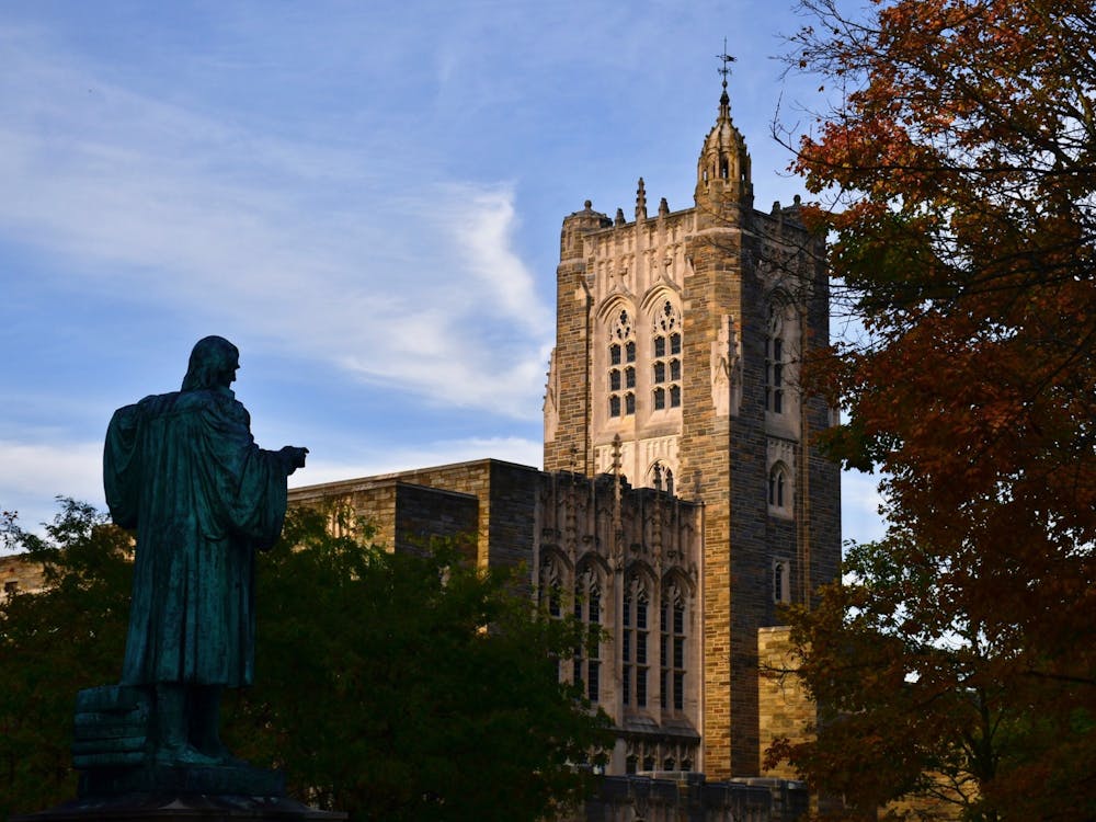 Firestone Library in the fall