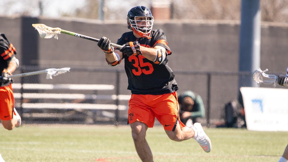 <h5>Sophomore FO Tyler Sandoval scored five seconds after a Brown goal to maintain the Tigers’ three-goal advantage in the second quarter of Saturday’s game.</h5>
<h6><a href="https://twitter.com/TigerLacrosse/status/1510599759295303686" target="_self">@TigerLacrosse/Twitter.&nbsp;</a></h6>