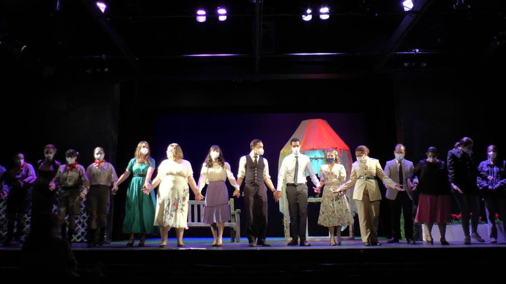 <h5>The curtain call at Theatre Intime’s ‘Much Ado About Nothing’&nbsp;</h5>
<h6>Courtesy of Elliot Lee</h6>