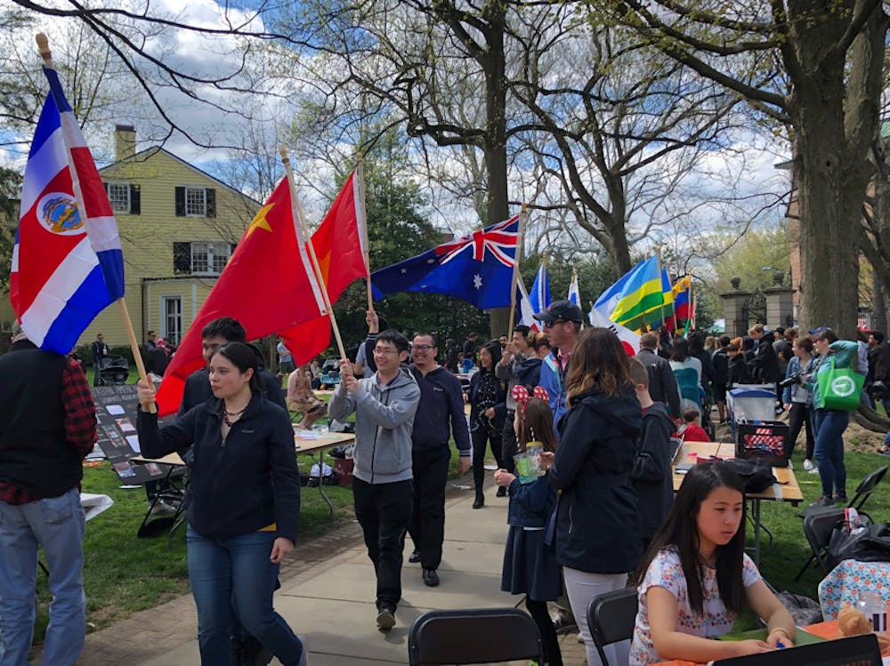 International students partake in the Parade of Nations