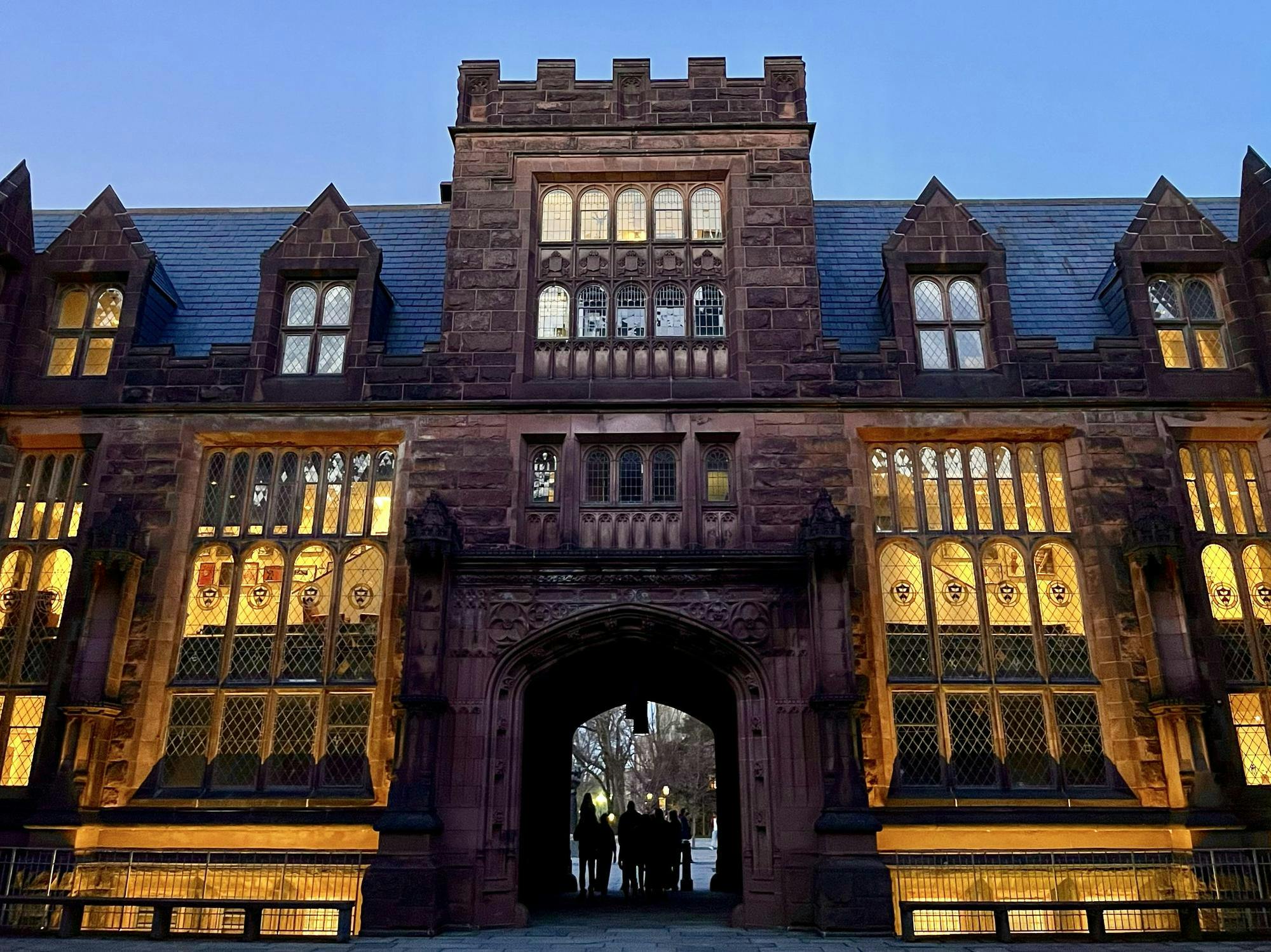 The archway of a building.