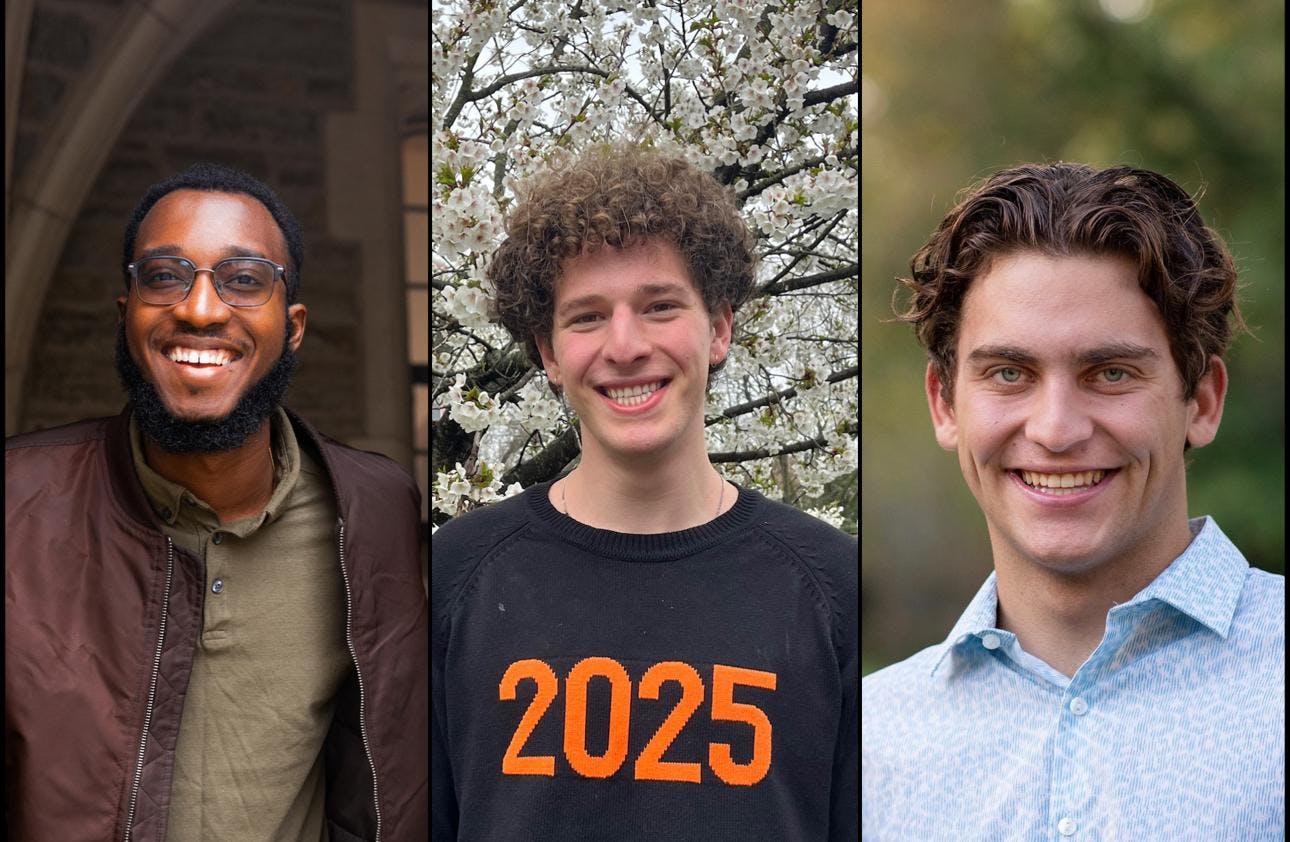 A headshot of three men.