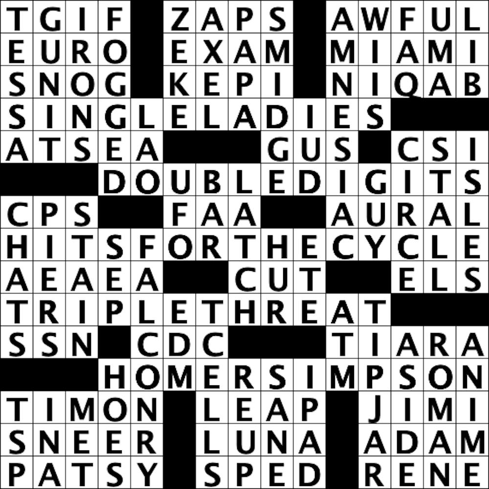 Take Me Out to the Ballgame : Crossword Commentary The Princetonian