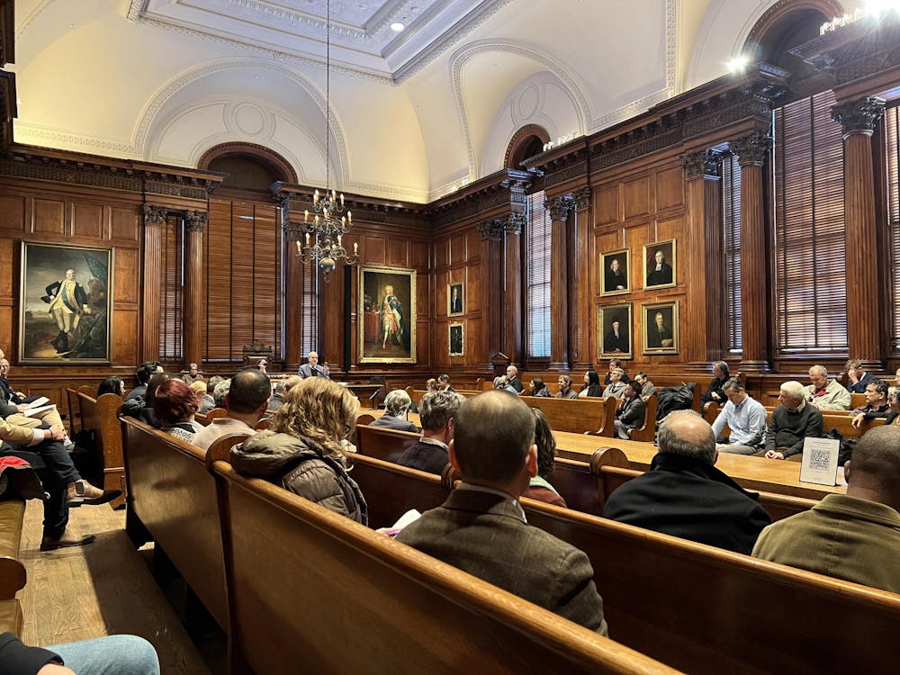 Dean of the College Michael Gordin speaks at the Feb. 2 Faculty meeting.
