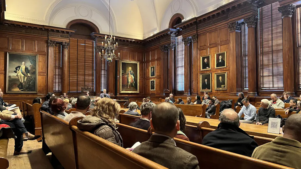 Dean of the College Michael Gordin speaks at the Feb. 2 Faculty meeting.