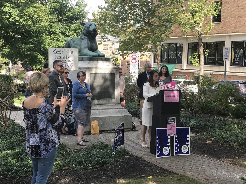 Liz Lempert speaks at #ResistKavanaugh rally