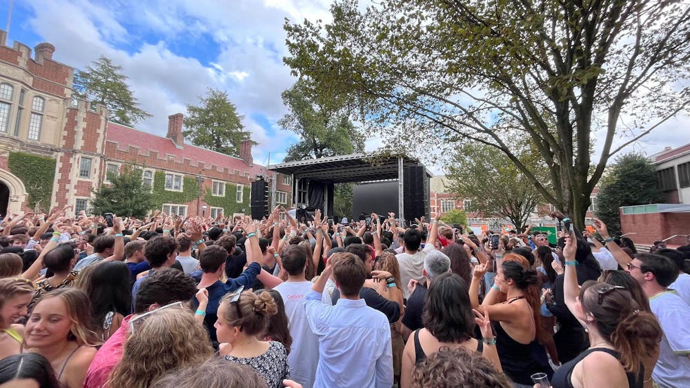 Students dance to headliner Loud Luxury at Lawnparties on the Frist North Lawn. 