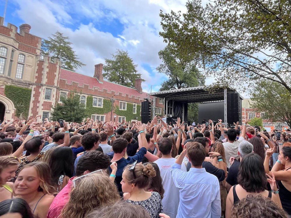 Students dance to headliner Loud Luxury at Lawnparties on the Frist North Lawn.