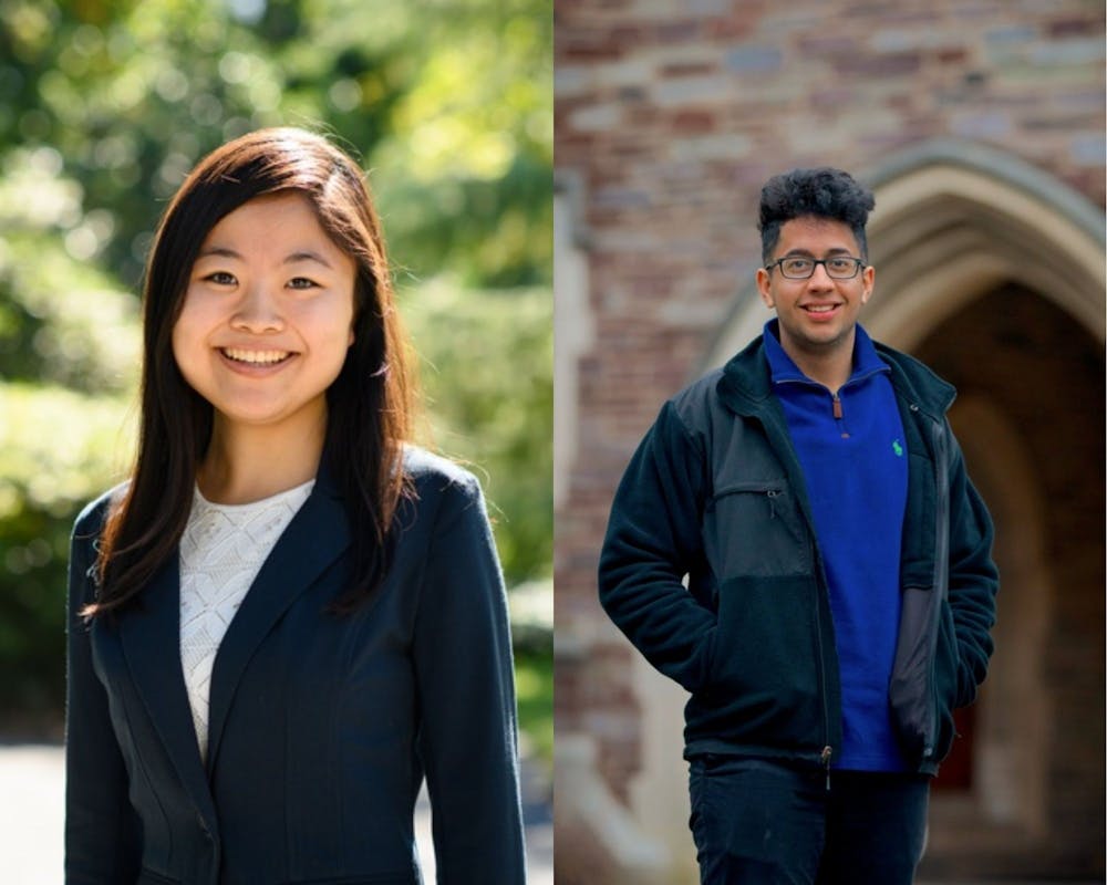 <h5><strong>Mayu Takeuchi (left) and </strong>Jasman Singh (right), the two candidates for USG president.</h5>
<h6>Courtesy of Mayu Takeuchi and Jasman Singh&nbsp;</h6>