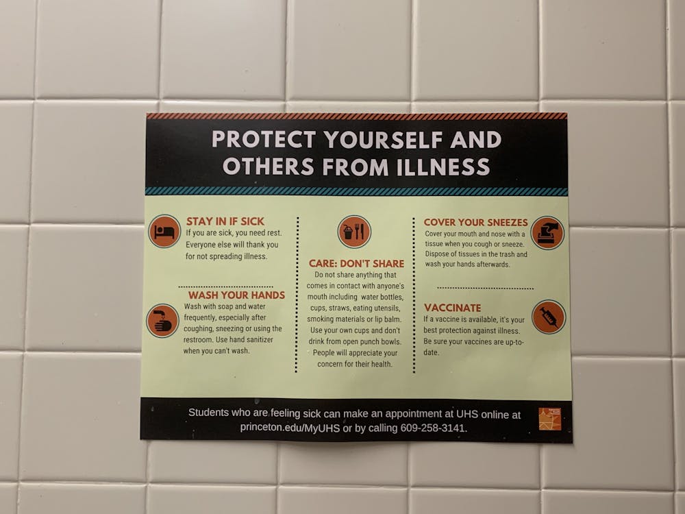 <p>A sign urging students to practice general wellness tips.</p>
<h6>Photo Credit: Caitlin Limestahl / The Daily Princetonian&nbsp;</h6>