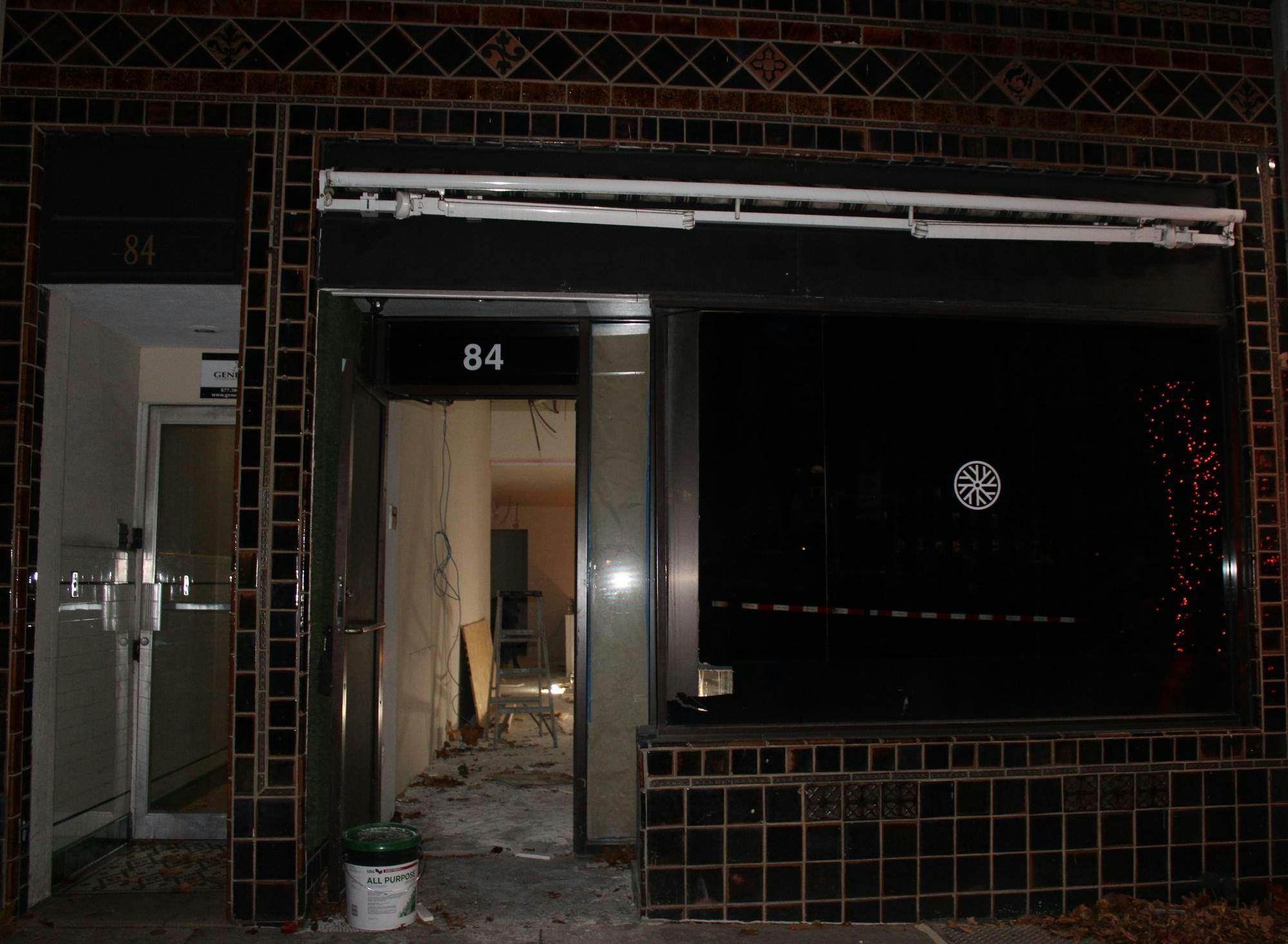 A building under construction. 