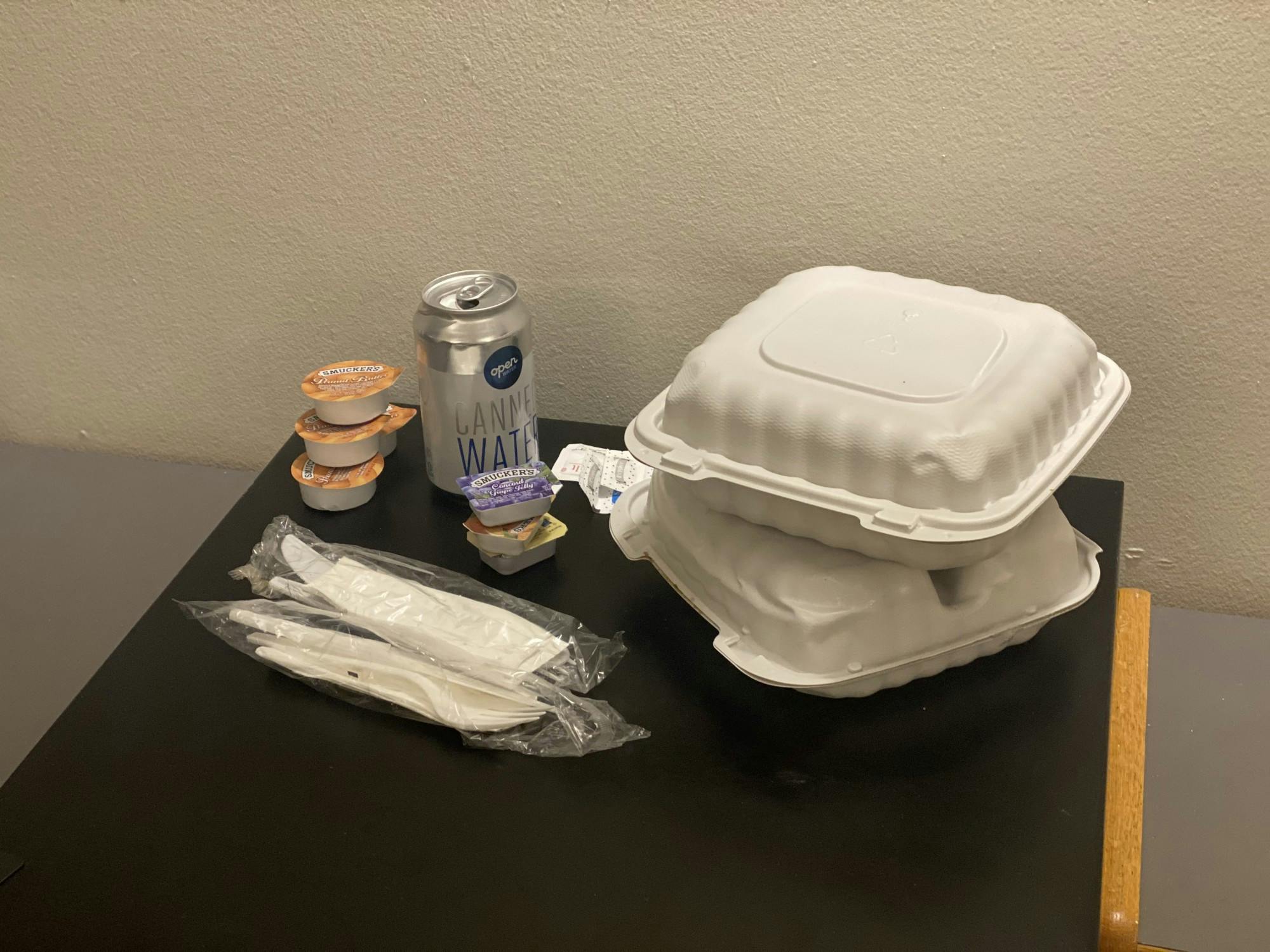 plastic trash dorm room