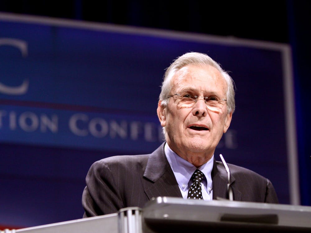 Former United States Secretary of Defense Donald Rumsfeld speaking at CPAC 2011 in Washington, D.C, and receiving the "Defender of the Constitution Award."&nbsp;
Photo Credit: Gage Skidmore, Pexels