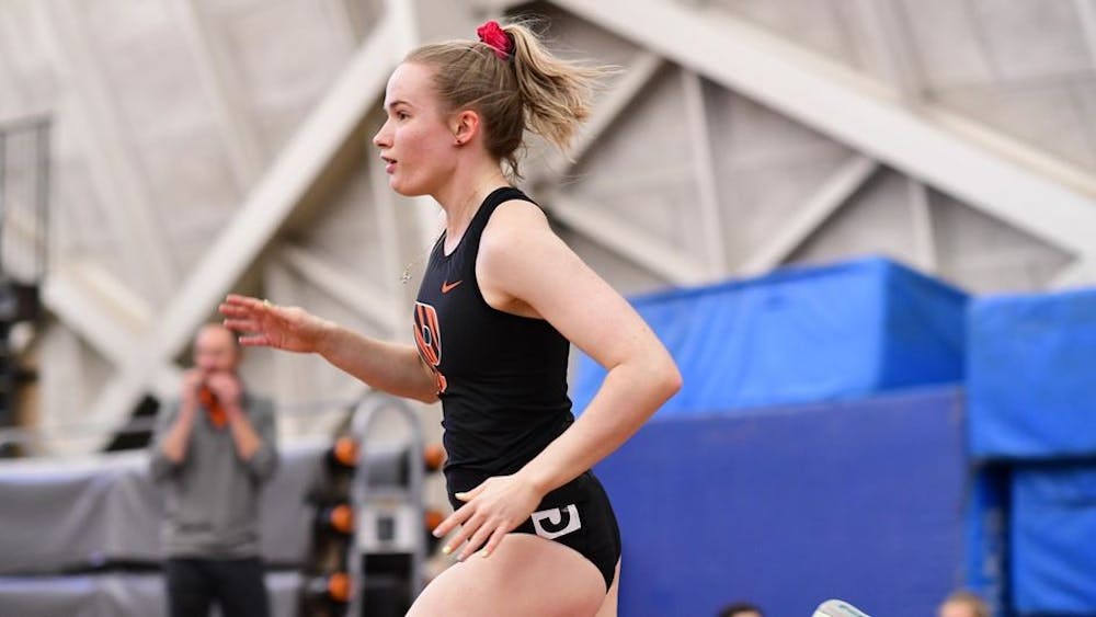 <h5>Isabella Hilditch ‘22 races for Princeton against Navy in January, 2022.</h5>
<h6>Photo courtesy of <a href="https://goprincetontigers.com/news/2022/1/15/womens-track-and-field-womens-track-and-field-with-decisive-win-over-navy.aspx" target="_self">goprincetontigers.com</a></h6>