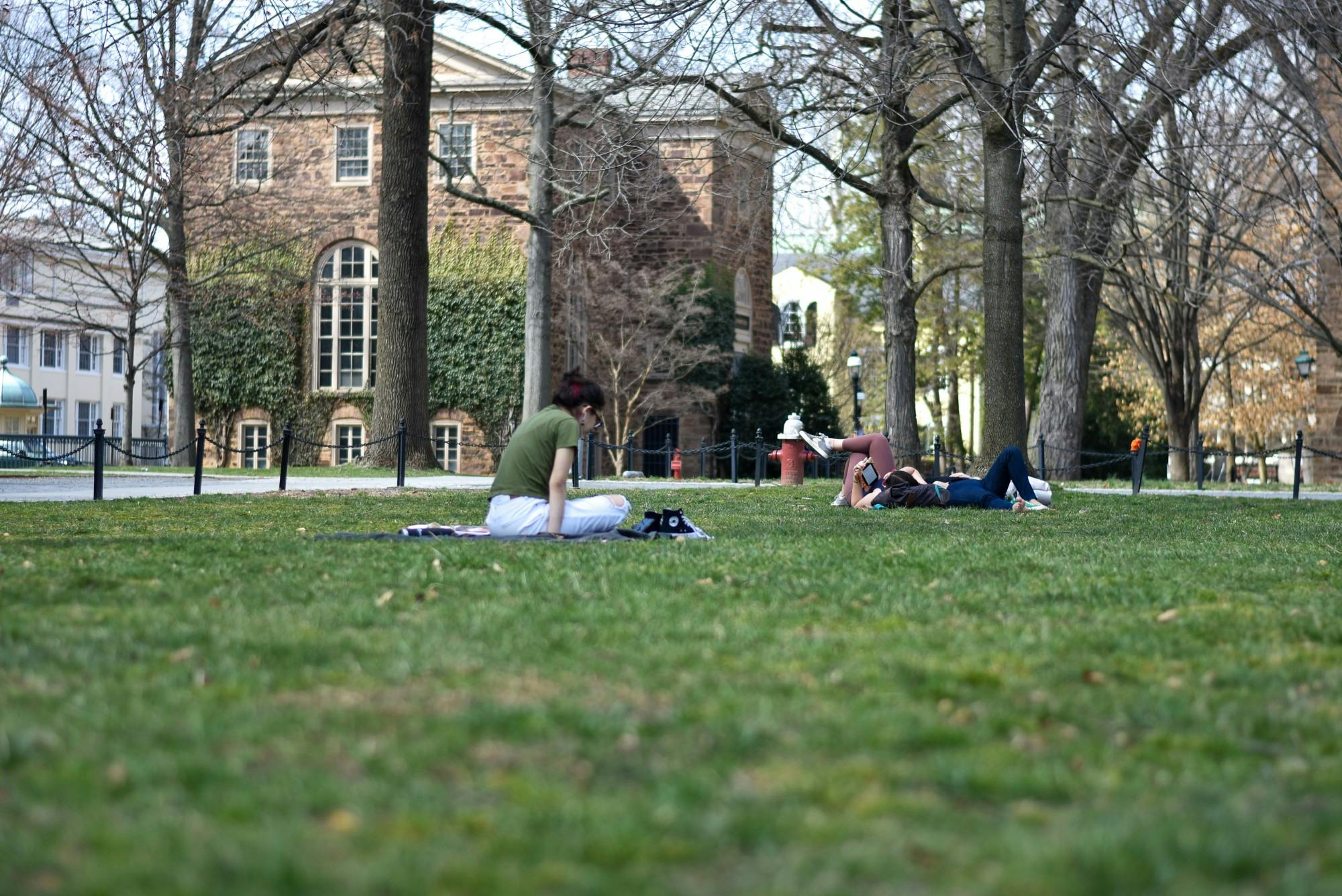 2 people on a lawn Angel Kuo
