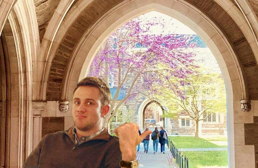 Chris Jones pointing out the infamous frosh.