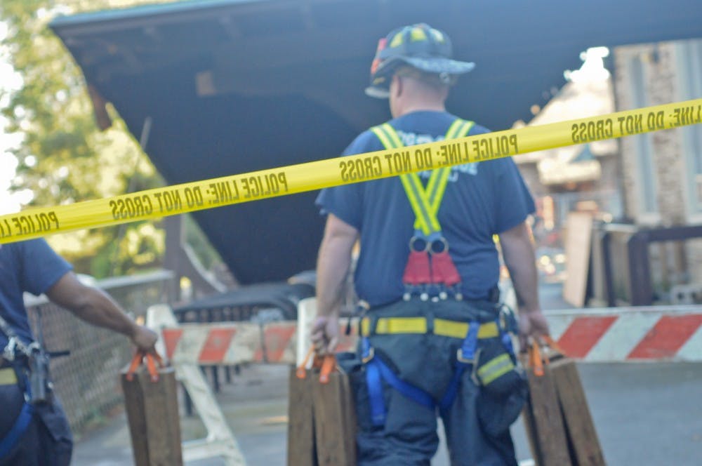 AS IT HAPPENS: Awning collapses at old Dinky station; rescue services assemble