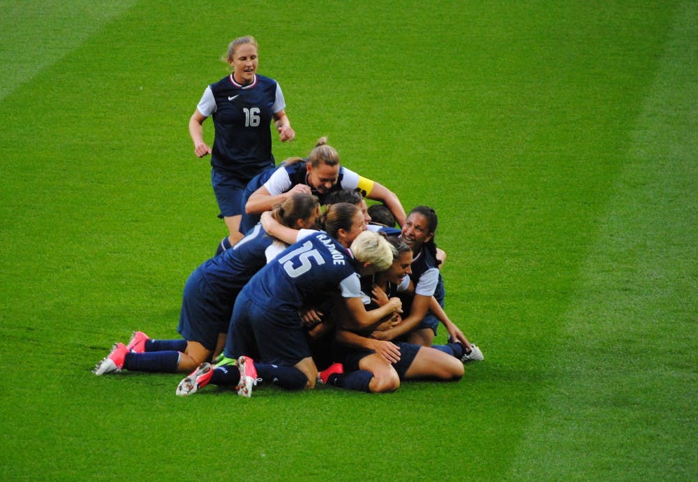 US Women's Soccer Victory Celebration