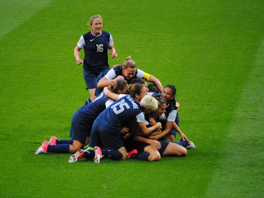US Women's Soccer Victory Celebration