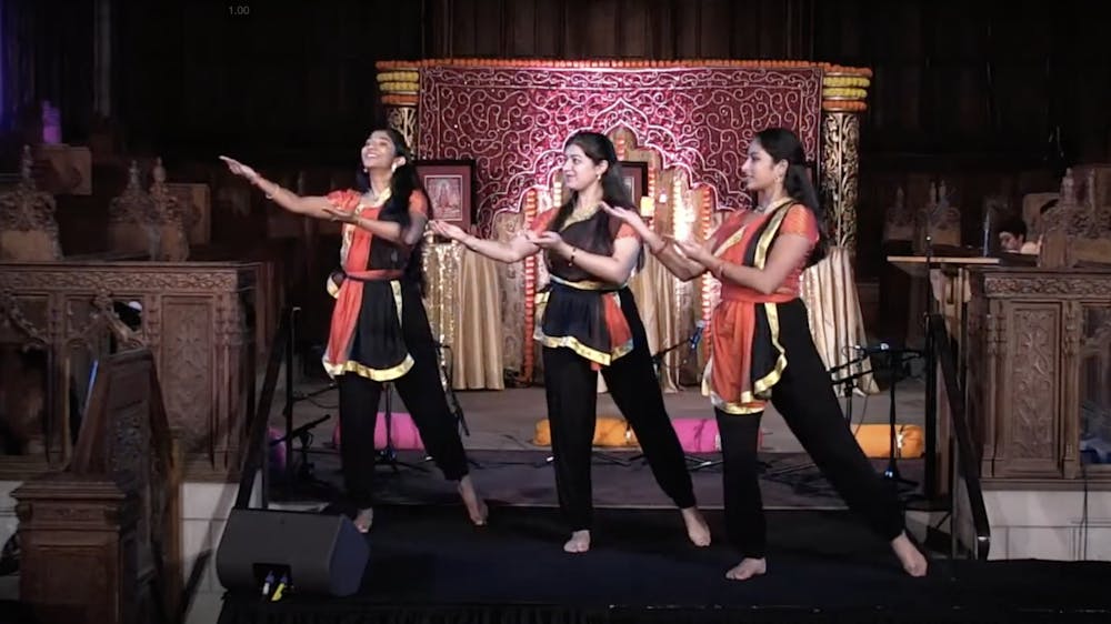 <h5>Members of Naacho perform at Diwali at the Chapel 2022</h5>
<h6>Courtesy Hindu Life Program Princeton University</h6>