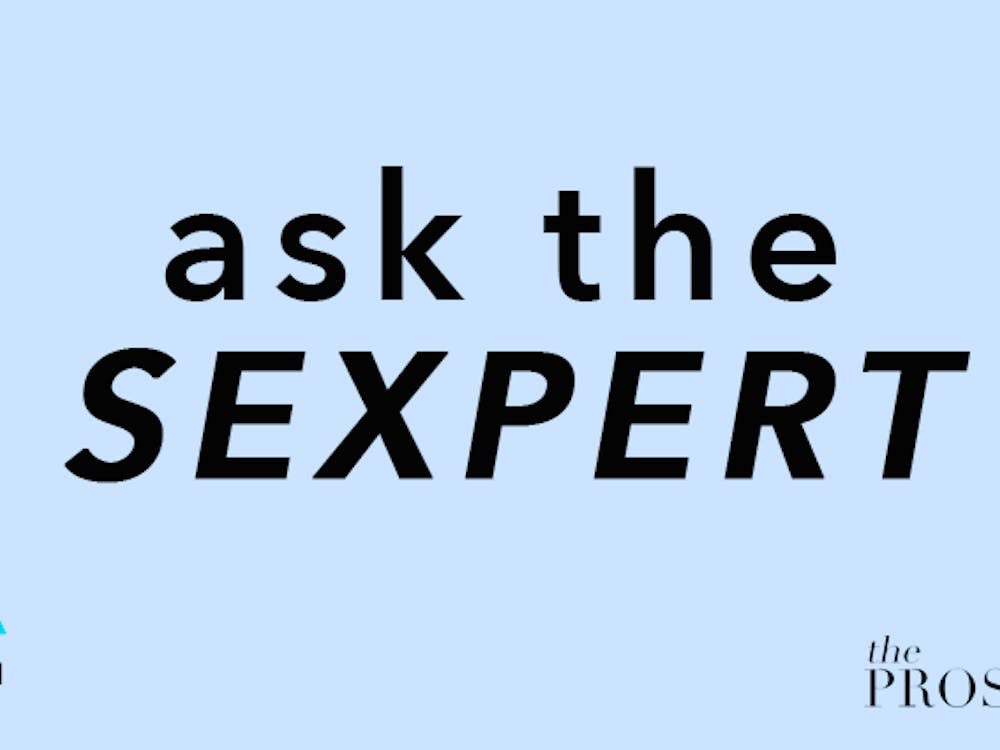“Ask the Sexpert” written on a light blue background. In the bottom left corner sits the yellow, red, and blue Peer Health Advisors logo. “The Prospect” is written on the bottom right.&nbsp;
