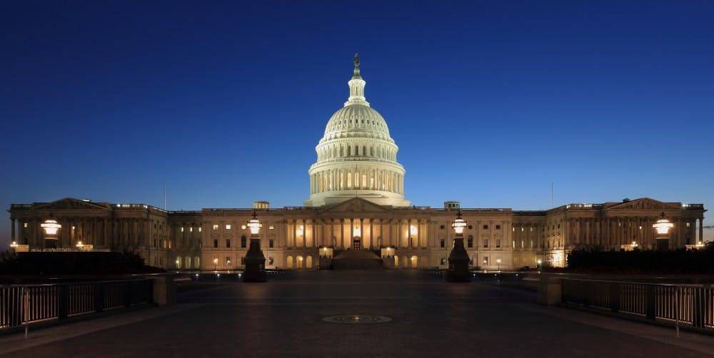 <h5>The Capitol building at dusk.</h5>
<h6>Martin Falbisoner / <a href="https://commons.wikimedia.org/wiki/File:Capitol_at_Dusk_2.jpg" target="_self">Wikimedia Commons</a></h6>