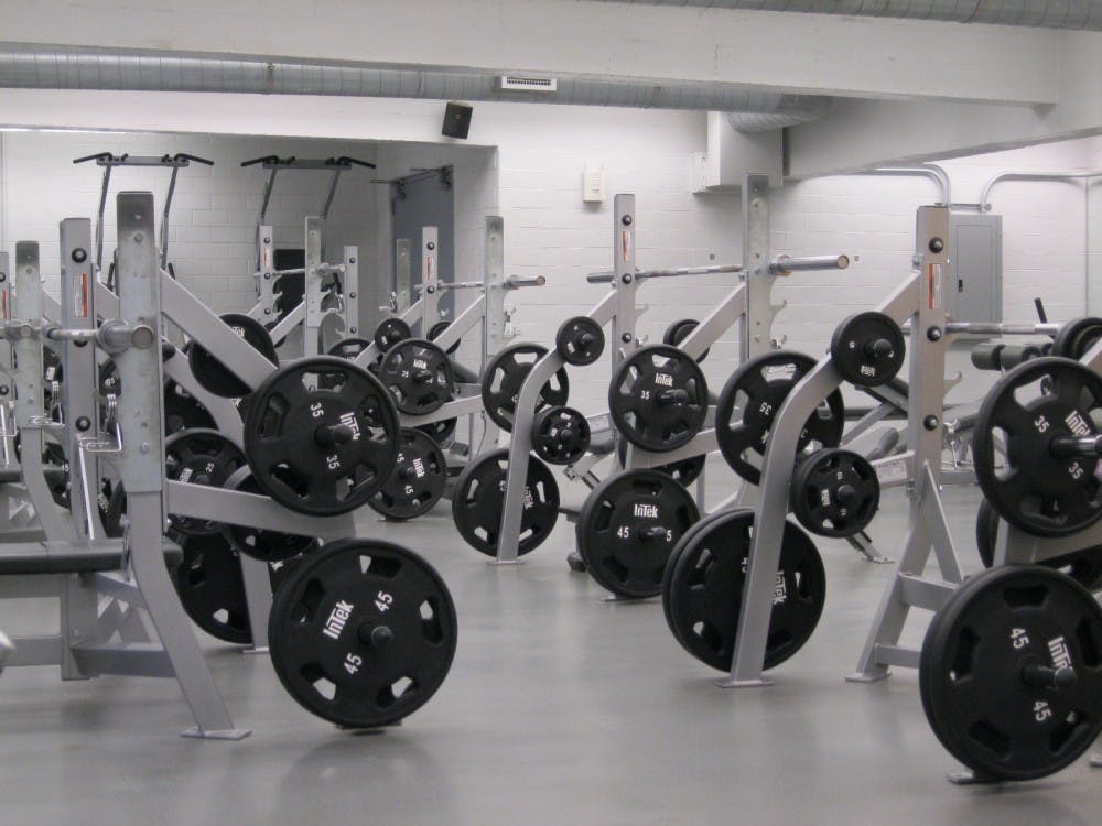 Inside Dillon Gym's weightroom
