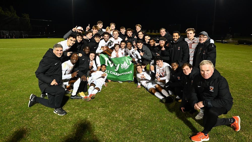 The soccer team celebrates their Ivy League title.
Sideline Photos, LLC / GoPrincetonTigers