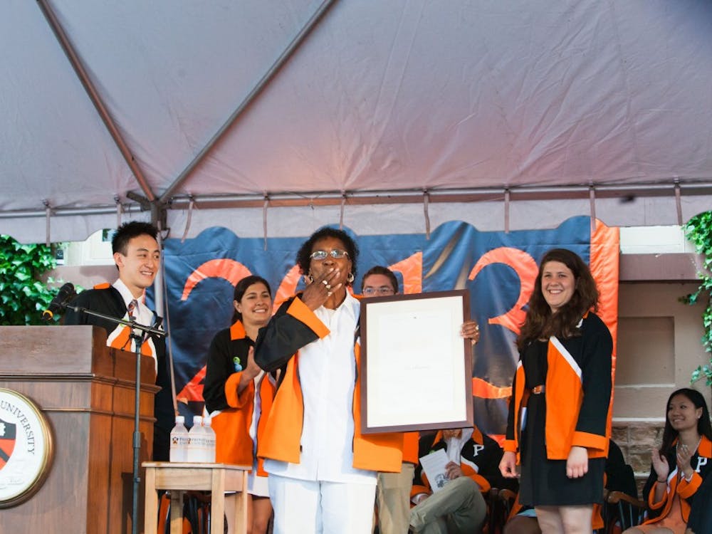 Helen receives her honorary Class of 2013 degree