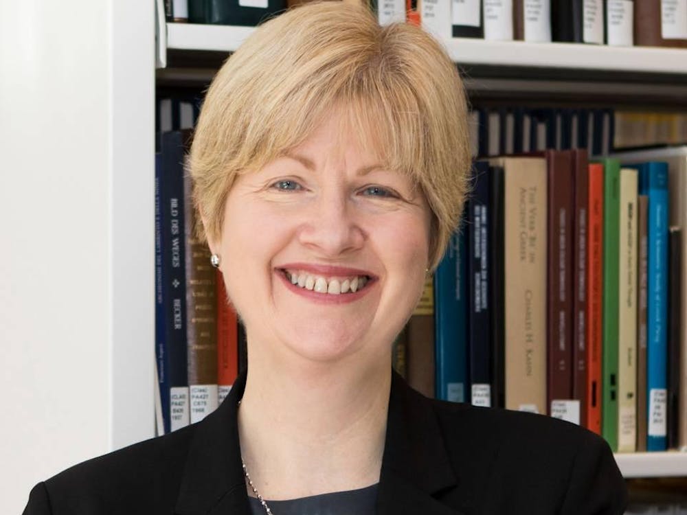 A photo of Dean of Libraries and Robert H. Taylor 1930 University Librarian Anne Jarvis.